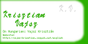 krisztian vajsz business card